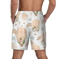thumbnail image 3 of Kdxio Air Balloon And Flower Print Men'S Swim Trunks With Compression Liner 7 Inch Inseam Quick Dry Swim Shorts, 3 of 7