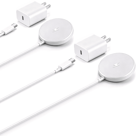 Eeyueer 15W Magnetic Wireless Charger 3ft USB C Cable Fast Charging Pad Compatible with iPhone 17 16 15 14 13 12 AirPods Qi Devices