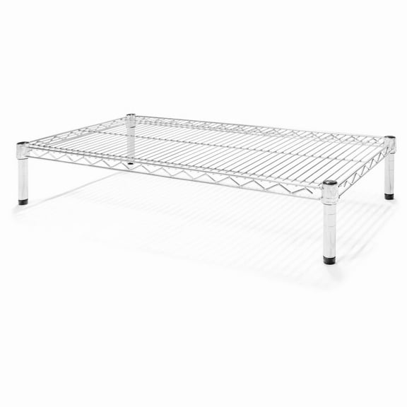 Shelving Inc. 21"d x 42"w x 6" h Chrome Wire Shelving with 1 Tier Shelf, Weight Capacity 800lbs Per Shelf