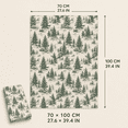 thumbnail image 3 of Vintage Christmas Wrapping Paper 27" x 39" Holiday Gift Wrap Sheets Classic Pine Trees Santa Sleigh Prints Festive Present Packing for Holiday Party Favors, 3 of 6