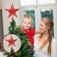 thumbnail image 5 of 10Inch Christmas Tree Topper Star, GoXteam Red Christmas Ornaments Treetop, LED Light Up Tree Toppers Christmas Tree Decoration, Glittered Metal Christmas Star for Christma Tree Ornament Decor, 5 of 7