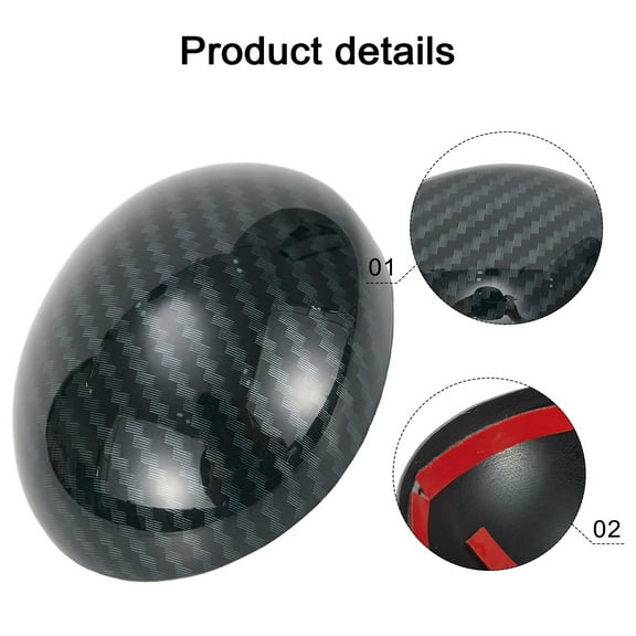 Rooha 1Pc Carbon Fiber Car Gear Shift Knob Head Trim Cover For Honda Civic 2006 2007 2008 2009 2010 2011 Auto Interior Accessories