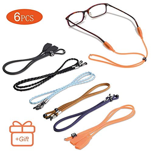 6 Pcs Eyeglasses StrapChainsCord, Premium Sunglass String for Men