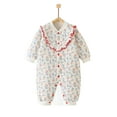 thumbnail image 3 of Godderr Newborn Baby Romper Unisex Infants Spring Fall Onesies 0-24 Months Boys Girls Button Jumpsuits Cotton One-Piece Romper Winter Pajamas, 3 of 7