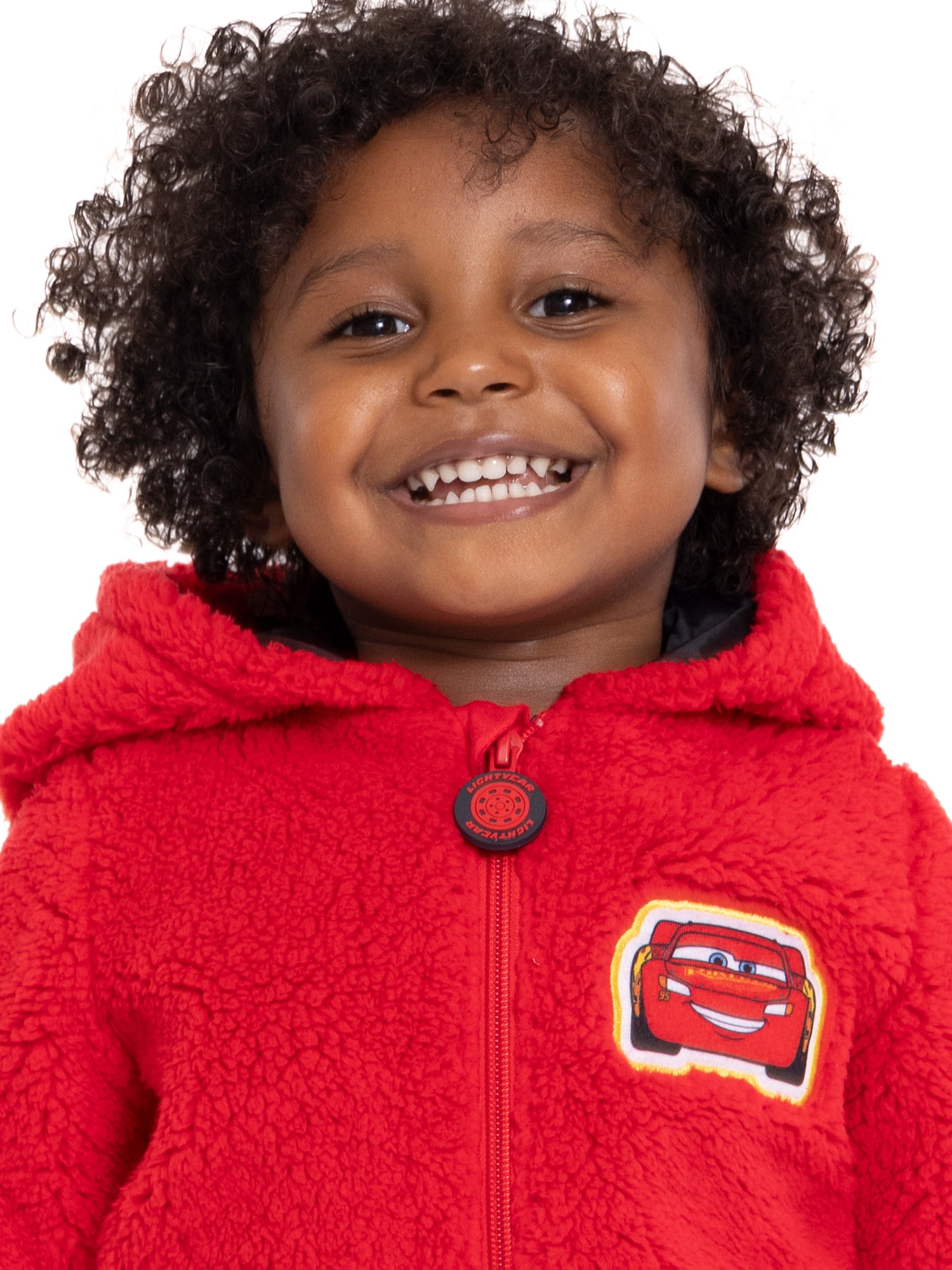 Disney Pixar Cars Toddler Boys Plush Fleece Full-Zip Cosplay Hoodie, Sizes 12M-5T