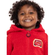 Disney Pixar Cars Toddler Boys Plush Fleece Full-Zip Cosplay Hoodie, Sizes 12M-5T