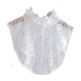 thumbnail image 1 of Cuello falso de encaje para mujer, regalo decorativo, media camisa para vestidos, ropa informal Blanco, 1 of 9