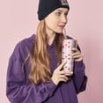 thumbnail image 4 of Love Heart 20 Oz Skinny Tumbler with Lid and Straw - Double Wall Vacuum Insulated Tumbler- Birthday Gifts for Mom Sister Friends Women, 4 of 7