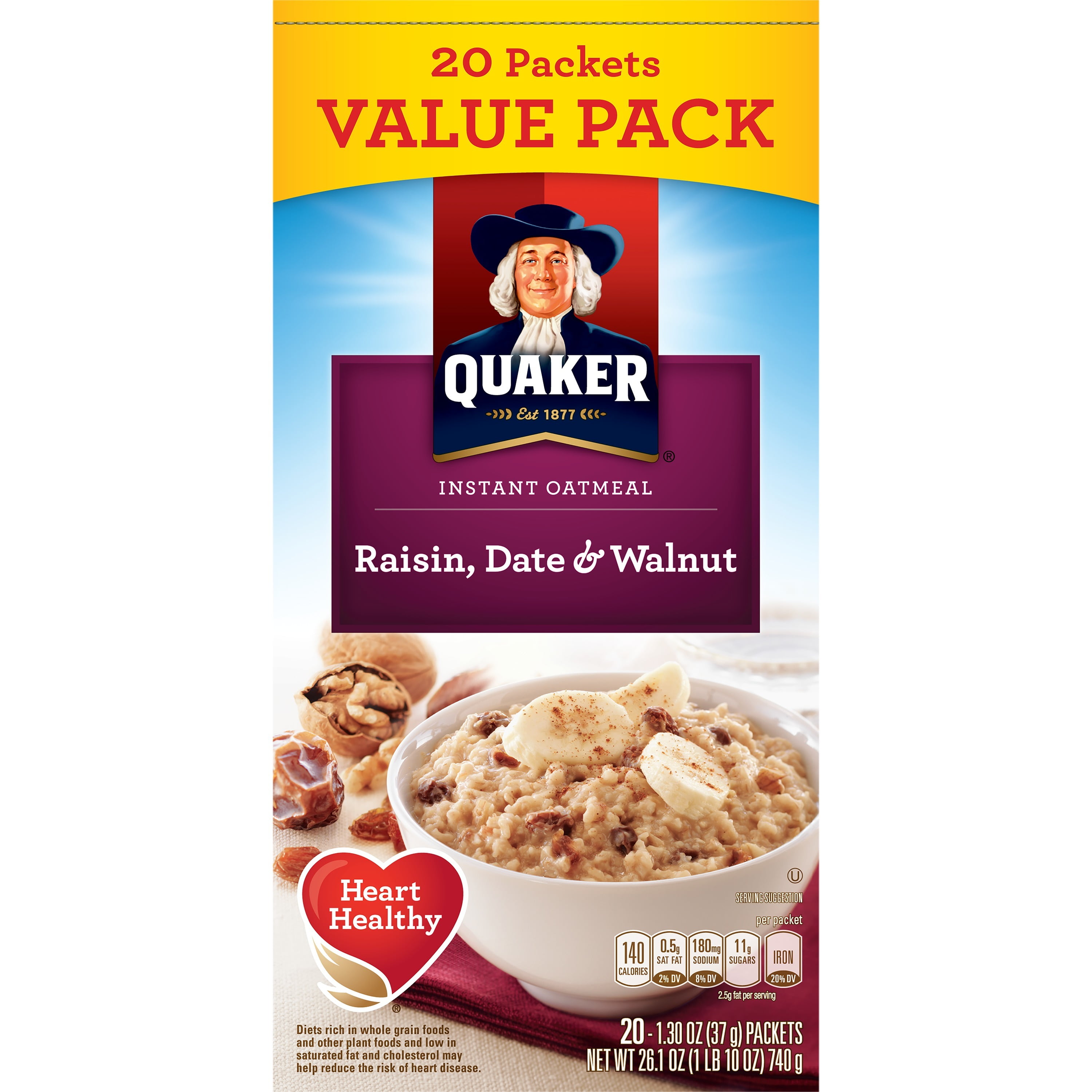 Quaker Oatmeal Nutrition Facts Raisin Date Walnut Blog Dandk