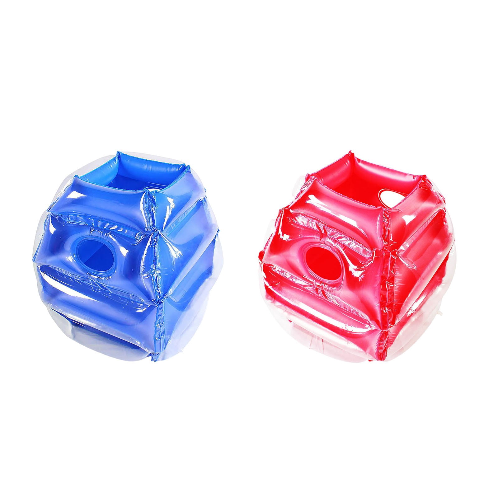Wizlet 2PC Sumo Balls, Inflatable PVC Bumper Ball Outdoor Fun Collision Ball Blow Up Body Bubble Ball Sports Game Prop for Grassland or Other Outdoors Play (2PC Blue+Pink 20inch)