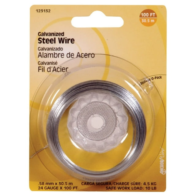 Cable Hillman 123132, calibre 24, galvanizado, 30,5 m