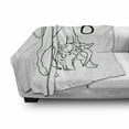 thumbnail image 3 of Zodiac Taurus Soft Flannel Fleece Throw Blanket, Hand Drawn Style Bull Outline with Horoscope Sign Monochrome Design, Cozy Plush for Indoor and Outdoor Use, 50" x 70", Black and White, by Ambesonne, 3 of 6