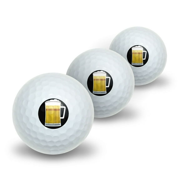 Beer Frosty Mug Novelty Golf Balls 3 Pack