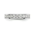 thumbnail image 4 of 14k White Gold Ring Wedding Band Diamond 0.77 ct 11-Stone 3/4 carat Round Complete Channel, 4 of 8