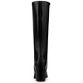 thumbnail image 4 of Unique Bargains Women's Knee High Block Heels Round Toe Zip Boots, 4 of 7
