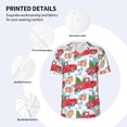 thumbnail image 4 of Balery Watercolor Red Truck And Fir Tree Baseball Jersey for Men Casual Button Down Shirts Short Sleeve Active Team Sports Uniform-4X-Large, 4 of 9