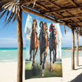 thumbnail image 2 of Ryvnso Horse Racing Beach Towel Quick Dry Swimming Yoga Beach Towels Large Sand Free Microfiber Towel 31"W x 71"L, 2 of 5
