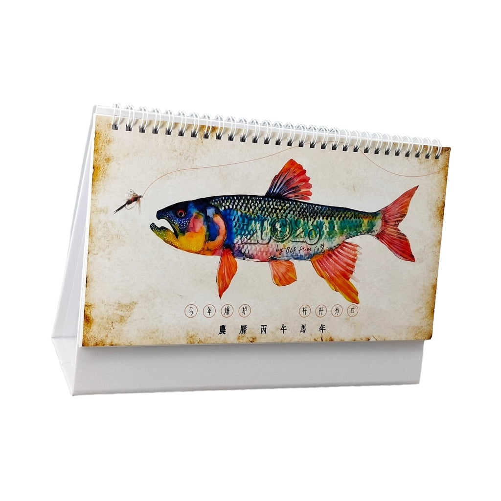Artistic Diverse Insect Baits Types Print 2026 Desk Calendar Annual 12 Month Organizers For Fly Fishing Creativity