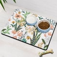 thumbnail image 3 of Romantic Rose Extra Large Floral Dog Bowl Mat - Peony Pattern Pet Food Mat, Absorbent & Waterproof, 3 of 5