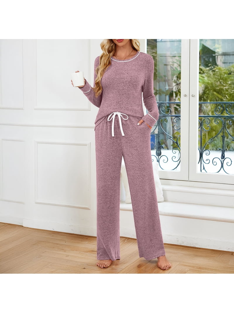 SUNBS Two Piece Lounge Sets for Women 2 Piece Set Outfits Wide Leg