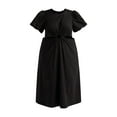 thumbnail image 4 of Scoop Women’s and Women's Plus Puff Sleeve O-Ring Dress, Sizes XS-4X, 4 of 4