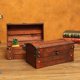 thumbnail image 4 of Caja de madera hecha a mano con cerradura cajas de joyería de almacenamiento retro para el caso de madera para los pendientes, collar, pulsera, tesoro para el caso del organizador del pecho Feliz Sencillez, 4 of 5