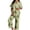Green, variant on Pajamas for Women Set, Soft Christmas 2 Piece Loungewear, Lightweight Button Down Short Sleeve Top, Breathable Festive Print, Comfy Relaxed Fit Holiday Sleep Pants