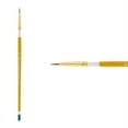 thumbnail image 2 of Creative Mark Qualita Golden Paint Brush Taklon Short Handle Paint Brush For Acrylics, Oils, Fine Art, Heavy Bodied Media - Single Brush - [Round - Size 0], 2 of 4