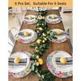 thumbnail image 4 of 13 Inch Round Placemats Set of 6, Easter Flowers Non Slip Heat Insulation PP Table Mats, Eggs Spring Floral Rustic Vintage Washable Place Mats for Kitchen Dining Party Table Decor, 4 of 7