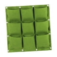 thumbnail image 1 of Plantador de pared de jardín, plantación colgante Bolsa de no tejida planta de recipientes de flores con 9 bolsillos para el patio de, 1 of 8