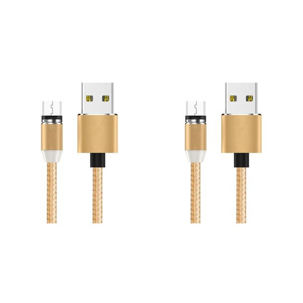 Bearachild Cable Micro USB tipo C para para Android 1M de carga rápida Cable USB Cable de teléfono móvil oro 2piezas