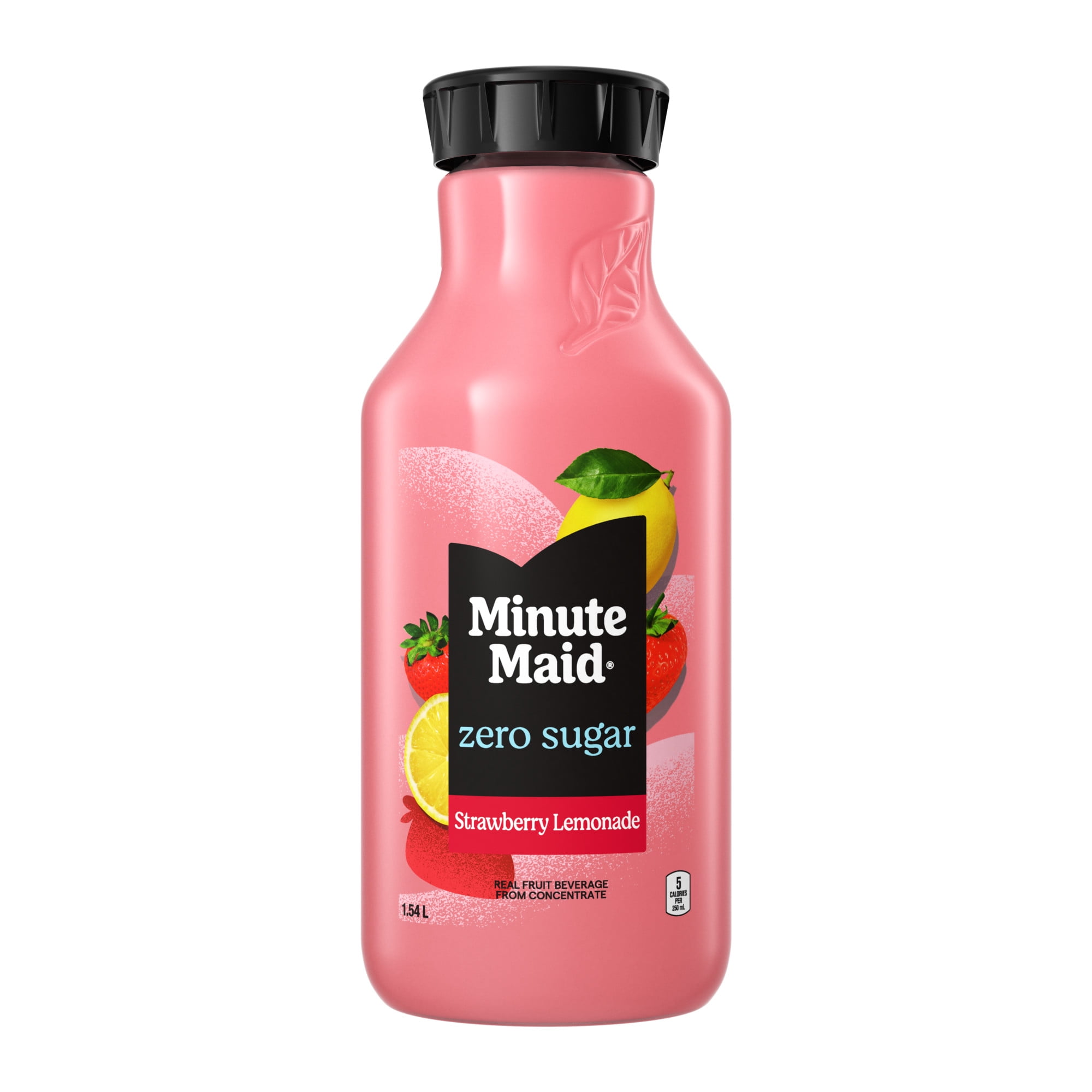 Minute Maid Zero Sugar Strawberry Lemonade Bottle, 1.54 Liters