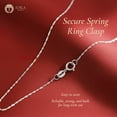 thumbnail image 5 of Ioka - 14K White Solid Gold 0.9mm Singapore Chain Necklace with Spring Ring Clasp - 22", 5 of 8