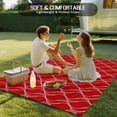 thumbnail image 4 of Red White Stripes Outdoor Rug 4x6 Ft - Reversible Patio Rug Outdoor Camping Rugs, Simple Geometric Modern Monochrome Washable Indoor Outdoor Area Rugs, Non-Slip Outdoor Carpet Runner for Deck/Porch, 4 of 8