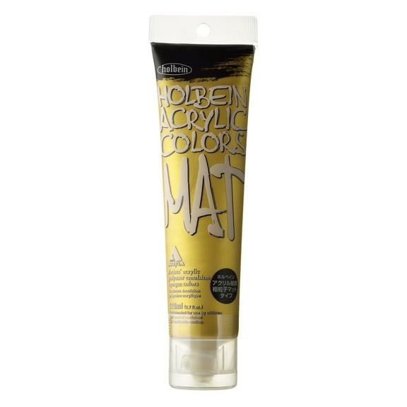 Holbein Mat Acrylic Color, 110ml, Fine Gold