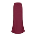 thumbnail image 5 of Slim Fit Ruched Pencil Skirts For Women High Waisted Elastic Band Bodycon Shirring Skirt With Plus Size Maxi Length, 5 of 5