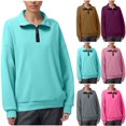 thumbnail image 6 of CaiJunJia Womens Oversized Half Zip Sweatshirts 2024 Fall Long Sleeve Soft Pullover Hoodies, 6 of 6