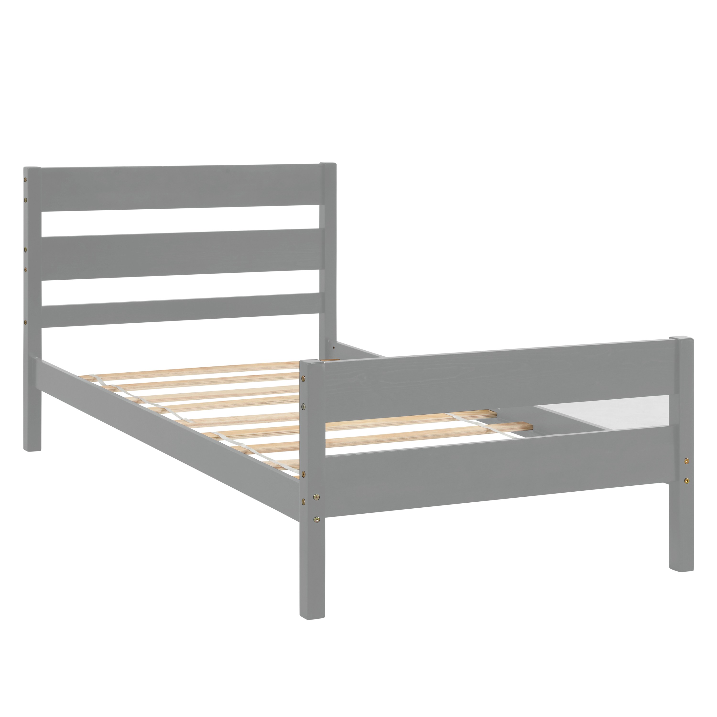 uhomepro Twin Bed Frame No Box Spring Needed, Wood Platform Bed Frame ...