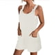 thumbnail image 1 of Gibobby pantalones holgados de oficina Monos cortos de verano para mujer, monos informales holgados sin mangas con tirantes y , monos con bolsillos(Blanco， XL), 1 of 5