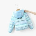 thumbnail image 2 of uvwlwu Girls Winter Coat Metallic Shine Hooded Jacket Packable Warmth Padded Coat(Size:18-24 Months), 2 of 3