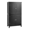 thumbnail image 6 of Tcbosik Large Storage Cabinet with 4 Doors, Freestanding Bathroom Cabinet with Adjustable Shelf, Modern Pantry Cabinet for Living Room, Dining Room, Kitchen, Black, 6 of 9