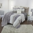 thumbnail image 4 of Rizzy Home Olivia Grace Cotton Quilt in Gray King, 4 of 10