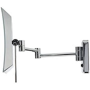 Jerdon Rectangular Wall Mount Makeup Mirror with 5X Magnification- Direct Wire Makeup Mirror with LED Lights - Chrome Finish - Model JRT710CLD