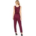 thumbnail image 3 of Pink Ice Women's Juniors Comfy Jogger Jumpsuit (Wine, Small), 3 of 3