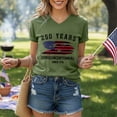thumbnail image 2 of 250th Anniversary USA Shirt USA Womens T Shirts Graphic Flag Independence Days Tees BK7 Top L, 2 of 5