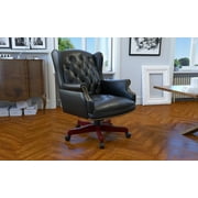 Boss Office Products كرسي مكتب تقليدي Wingback ، أسود