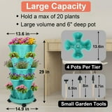 5 Tier Vertical Gardening Stackable Tower Planter for Strawberries ...