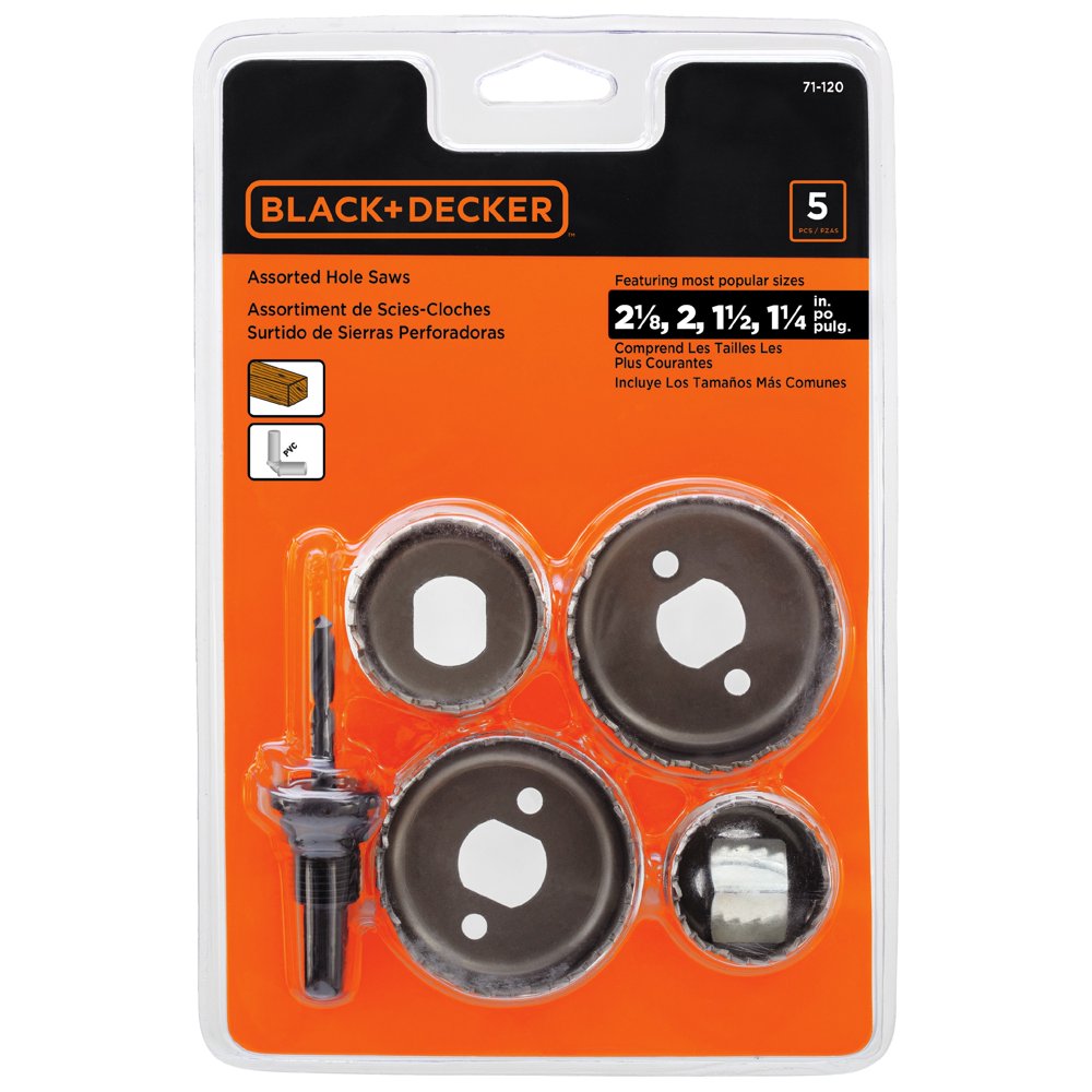 BLACK+DECKER 71120 Hole Saw Set, 5PK
