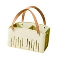thumbnail image 2 of Canasta de almacenamiento portátil, cesta de ducha con mango, bolso de ducha multipropósito, contenedor de organizador de tocador para el dormitorio Verde, 2 of 8