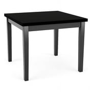 Lesro Lenox Wood 24x24" Wood Waiting Reception Corner Table in Black